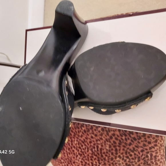 Coach Black and Gold Women's Shoes - Picture 2 of 7